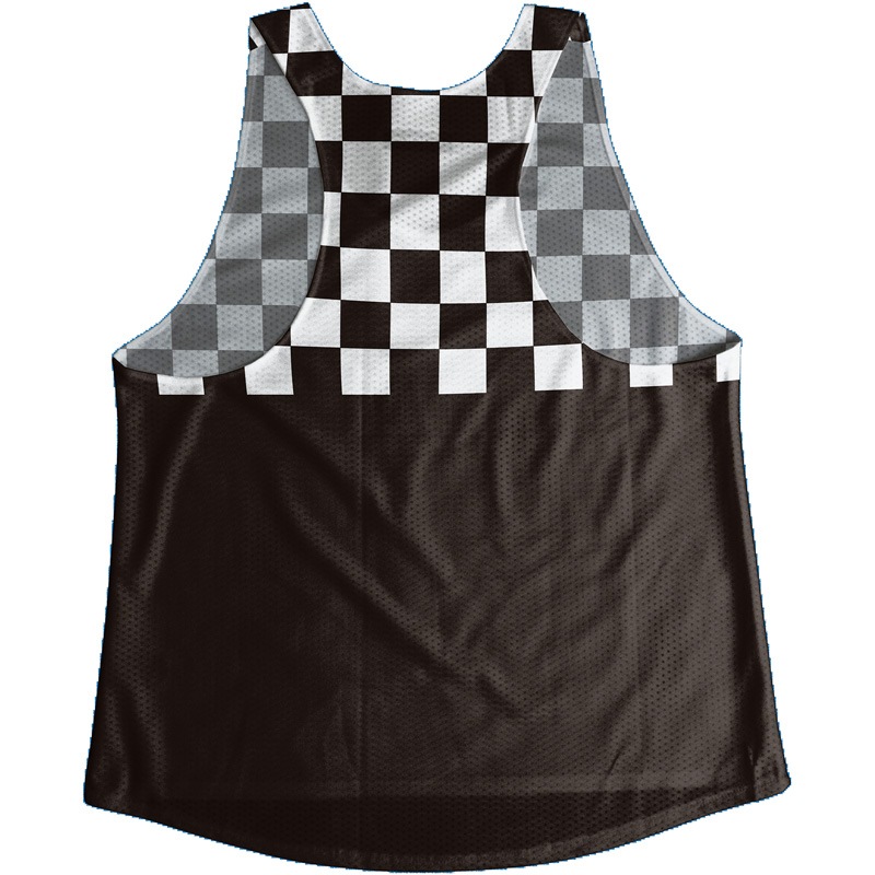 Singlet Block Check Black Ladies