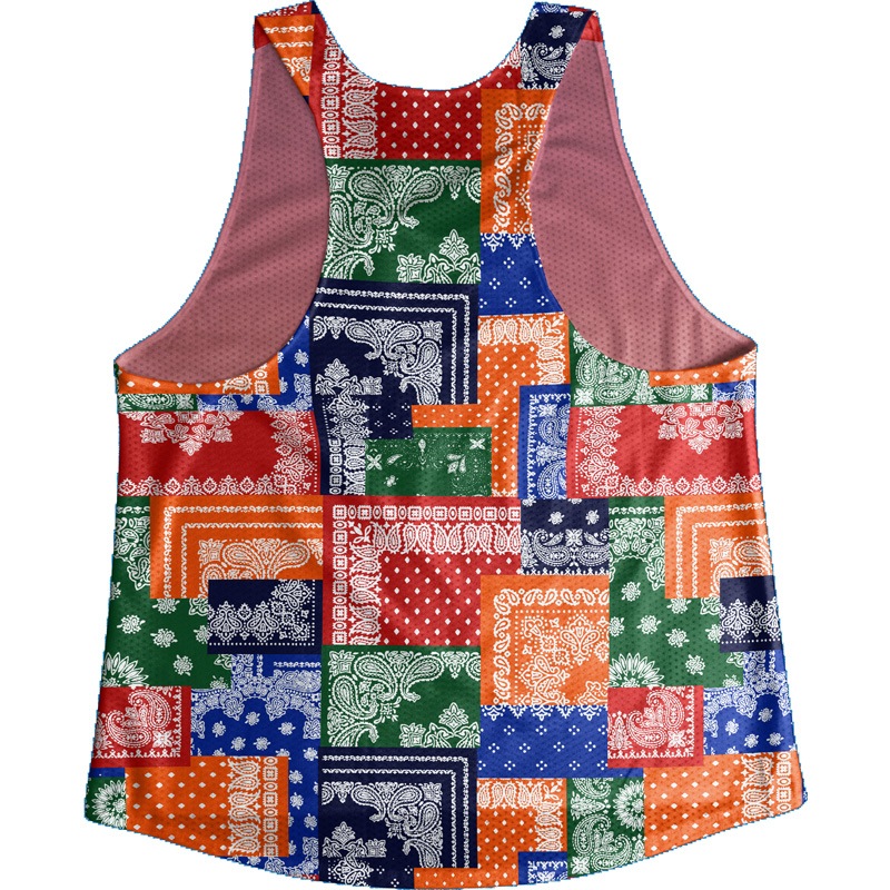[Easy Order] Singlet Paisley Pattern Colorful Ladies