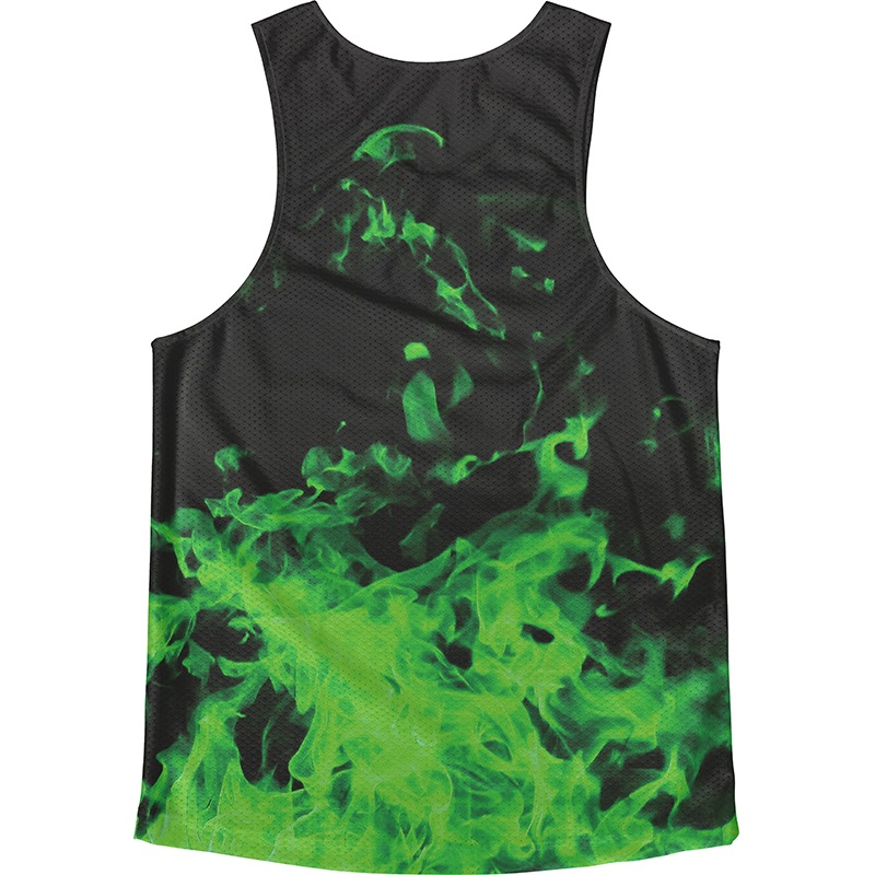 [Easy Order] Singlet Fire Pattern Green