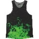 [Easy Order] Singlet Fire Pattern Green