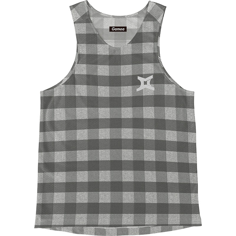 Singlet Ombre Check White