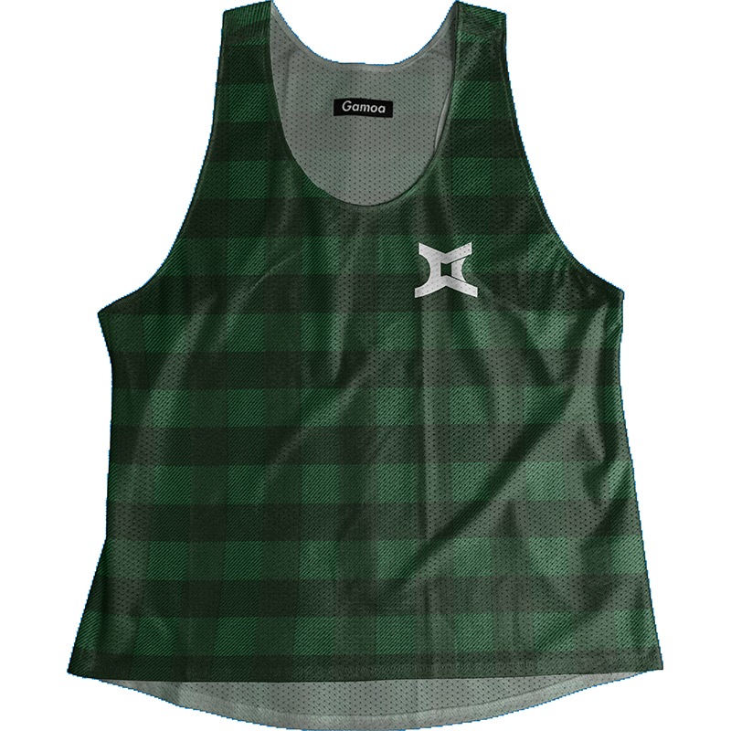 Singlet Ombre Check Green