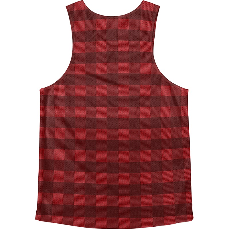 [Easy Order]Singlet Ombre Check Red