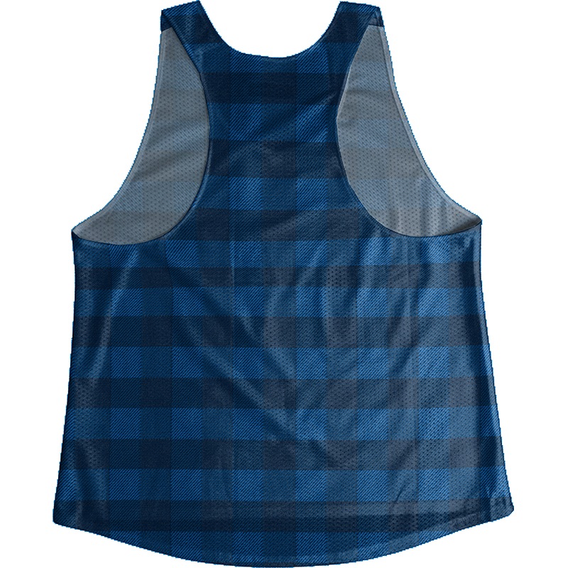 [Easy Order]Singlet Ombre Check Blue