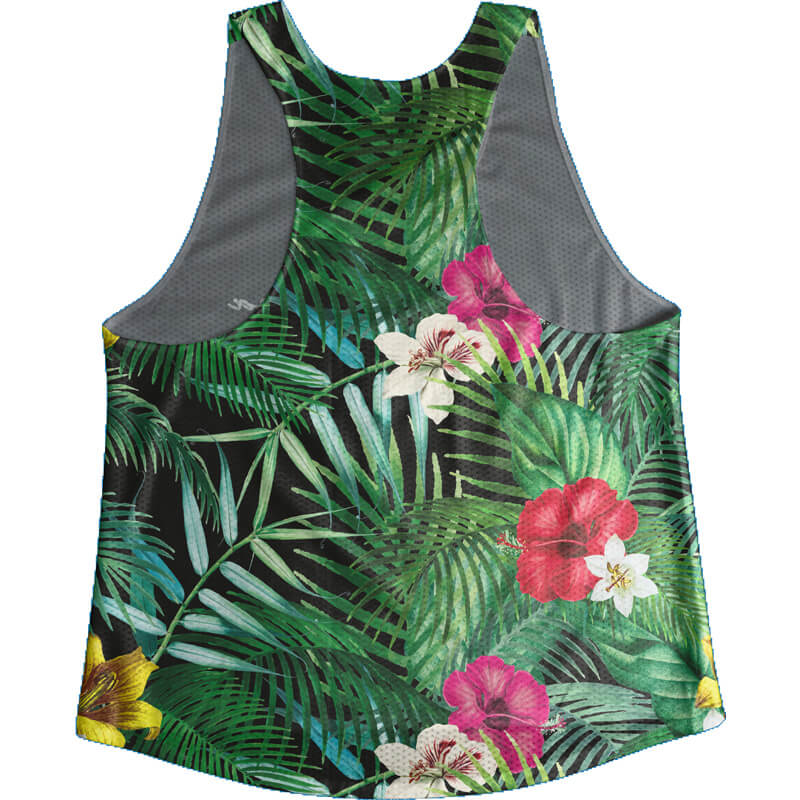 Singlet Black Tropical Ladies