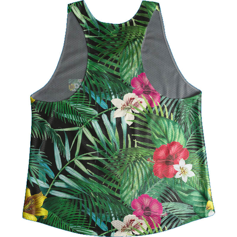 Singlet Black Tropical Box Logo Ladies