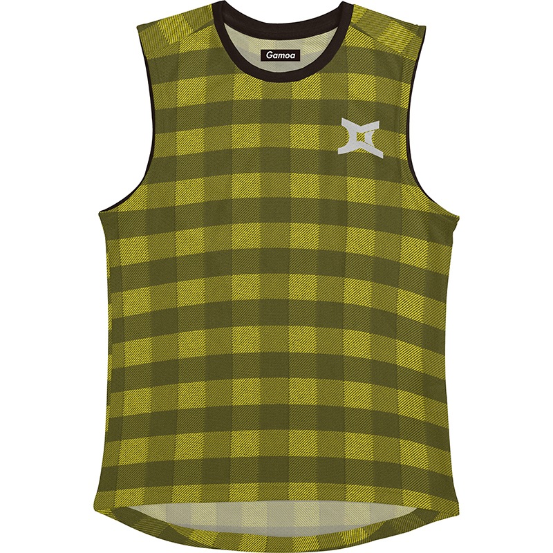 SleevelesT Ombre Check Yellow