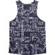 Singlet Paisley Pattern Navy Blue