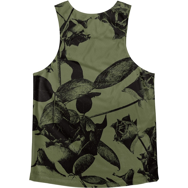[Easy Order] Singlet Rose Pattern Green