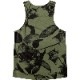 [Easy Order] Singlet Rose Pattern Green