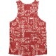 Singlet Paisley Pattern Red