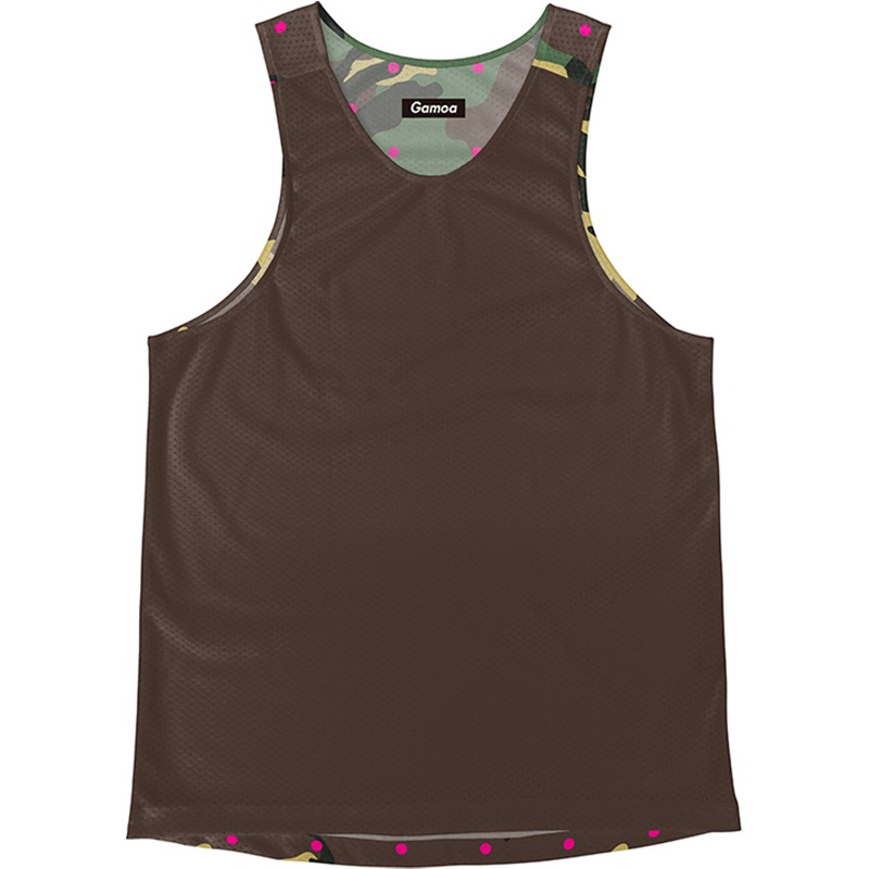 [Easy Order] Singlet Brown CamoDot��Pink)