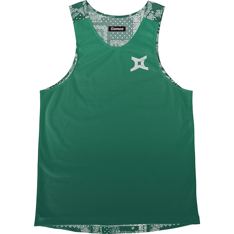 Singlet Paisley Pattern Green