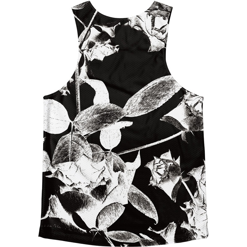 [Easy Order] Singlet Rose Pattern Black