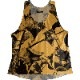 [Easy Order] Singlet Rose Pattern Orange Ladies
