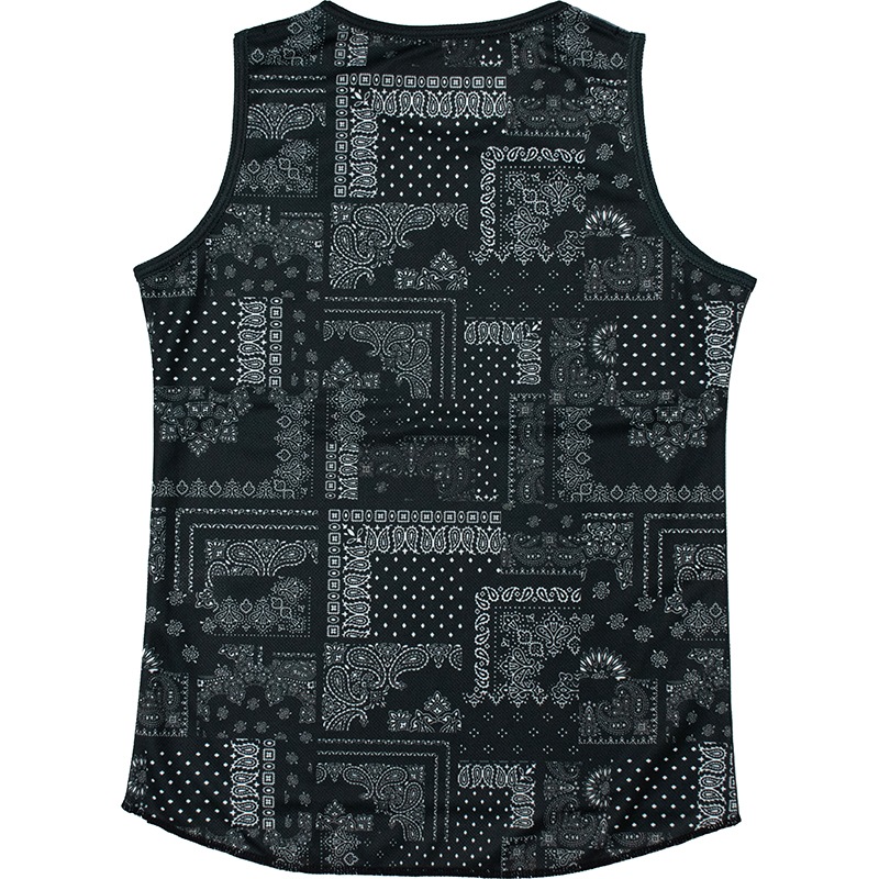 SleevelesT Paisley Pattern Black