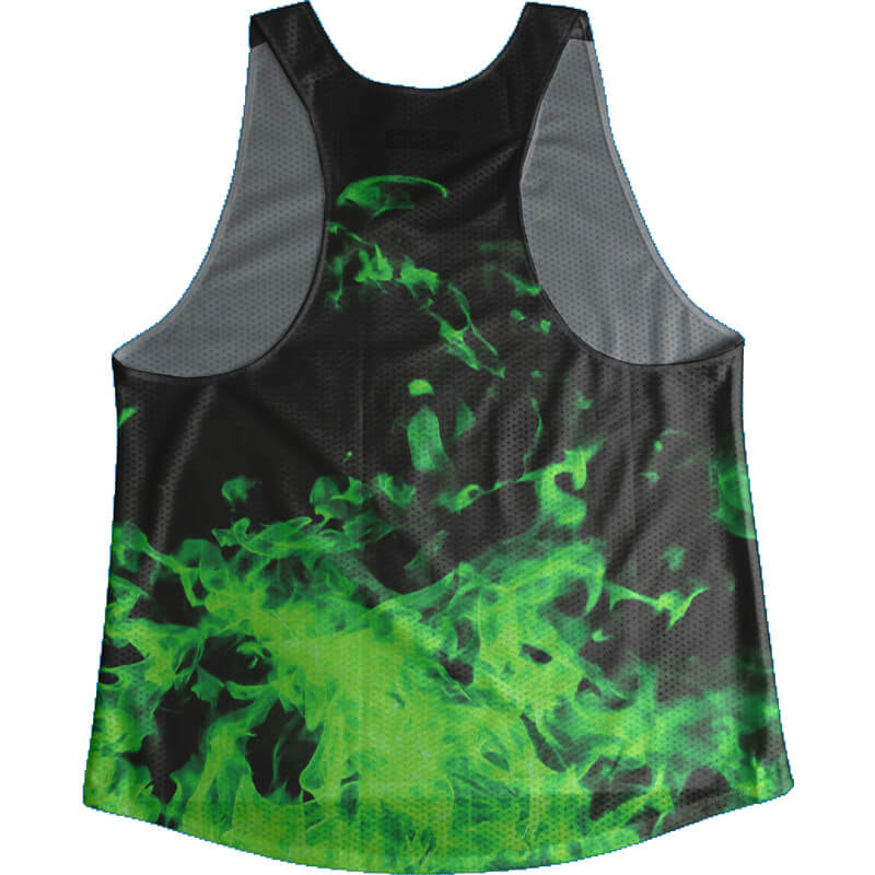 Singlet Fire Pattern Green Ladies