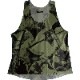 [Easy Order] Singlet Rose Pattern Green Ladies