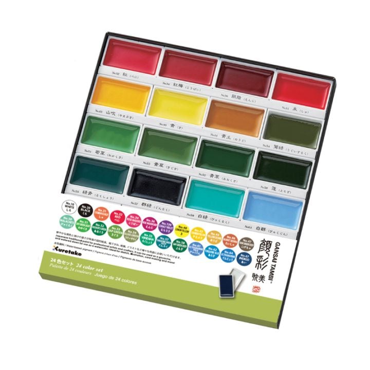 呉竹　顔彩耽美　24色セット