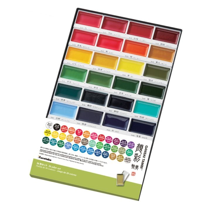 呉竹　顔彩耽美　36色セット