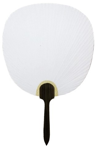 団扇　中国画仙　丸型　白　TA12