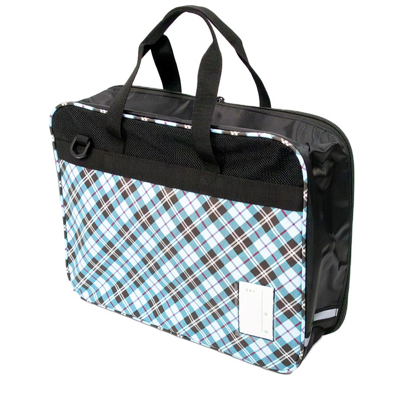 書道ケース ＳＫ型 スカイブルーベルト付　筆巻付