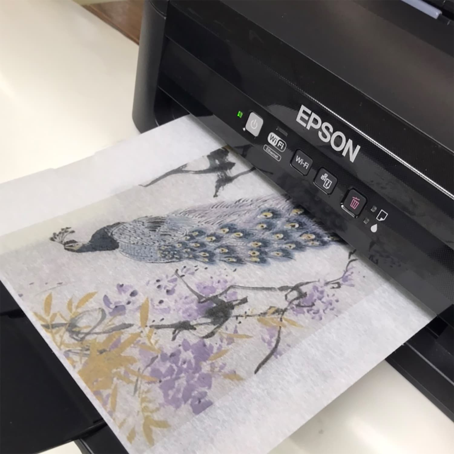 開明　和紙ハーフクリアファイル