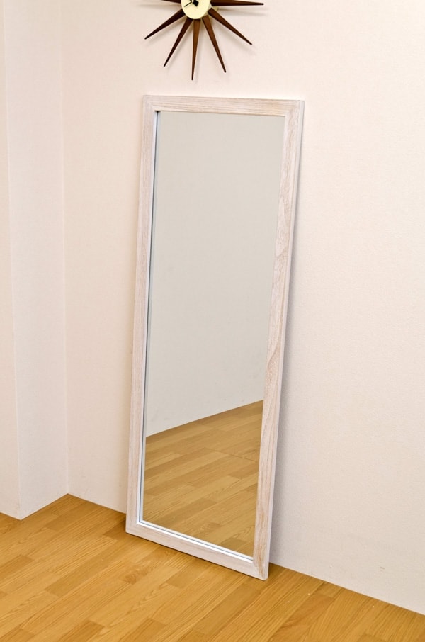 アンティークジャンボミラー(ホワイト) MANO アンティークジャンボミラー SH-04-WH ホワイト | 姿見・鏡台