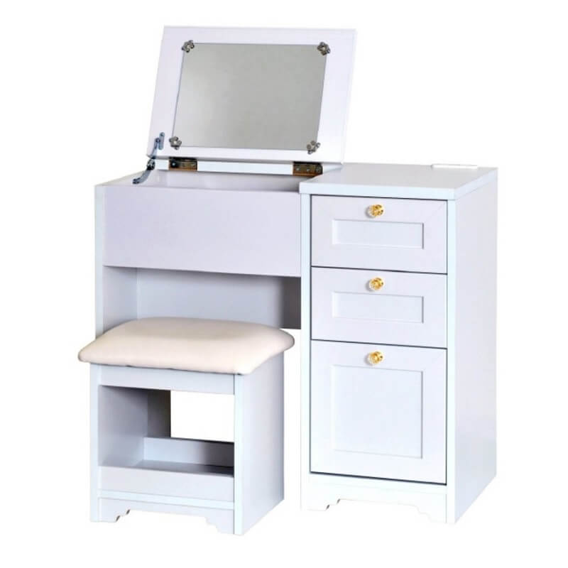 ANRI（アンリ）デスク ドレッサー（80cm幅） ホワイト AN70-80D-WH