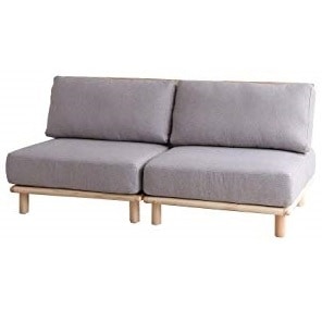 2人掛】 Ricordo ファブリックローソファ 118012_GY グレー | ソファ,2