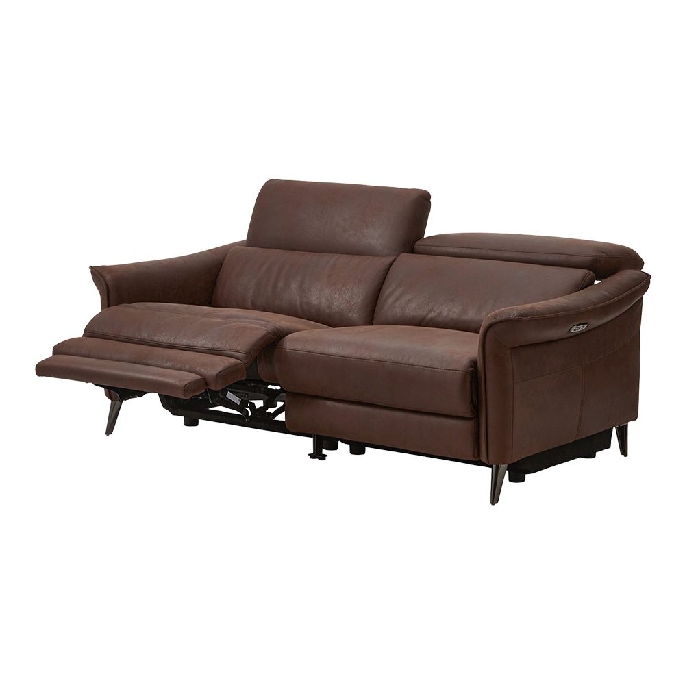 2人掛け レーザーファブリック 電動リクライニングソファ【Julio  