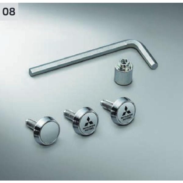 MITSUBISHI 三菱 純正 アクセサリー パーツ トライトン TRITON ナンバープレートロックボルト(ロゴステッカー付) MZ572551 LC2T