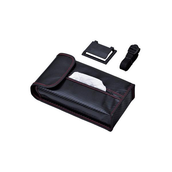 セイワ SEIWA 4WAYティシュカバー　カーボン ブラック カーボン柄 W846