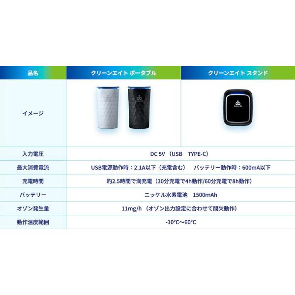 コムテック 除菌・消臭 オゾンサーバー クリーンエイト スタンド ブラック[JD2100]