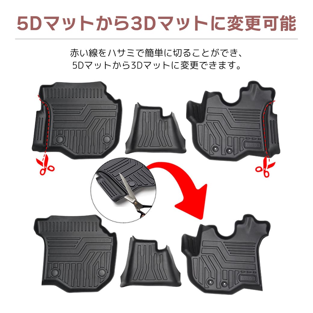 ★日産 NV350 キャラバン E26型 5Dフロアマット 前後期  3D TPE材質 立体成型 NISSAN カーマット 汚れ防止 撥水ズレ防止 内装 カスタム パーツ【フロント+2列目セット】H24.6～