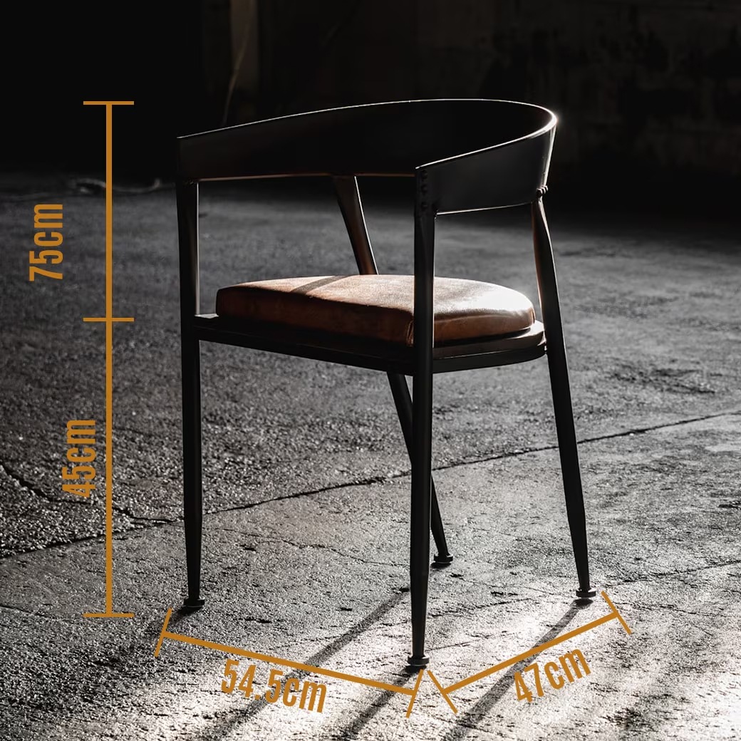 ダイニングチェア インテリア ダイニング リビング｜木 鉄 革 ヴィンテージ レトロ インダストリアル 男前 アンティーク チェア 椅子｜ヴィンテージ ウッド アイアン レザー チェア