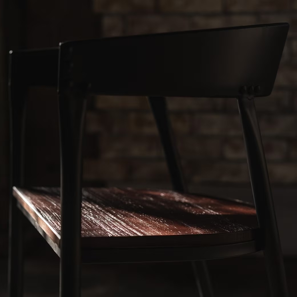 ダイニングチェア インテリア ダイニング リビング｜木 鉄 革 ヴィンテージ レトロ インダストリアル 男前 アンティーク チェア 椅子｜ヴィンテージ ウッド アイアン レザー チェア
