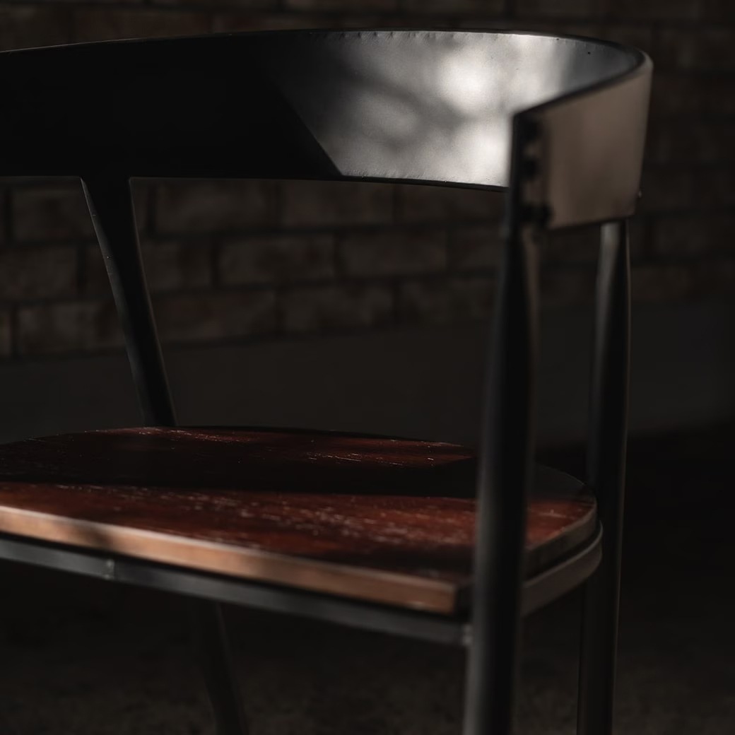 ダイニングチェア インテリア ダイニング リビング｜木 鉄 革 ヴィンテージ レトロ インダストリアル 男前 アンティーク チェア 椅子｜ヴィンテージ ウッド アイアン レザー チェア