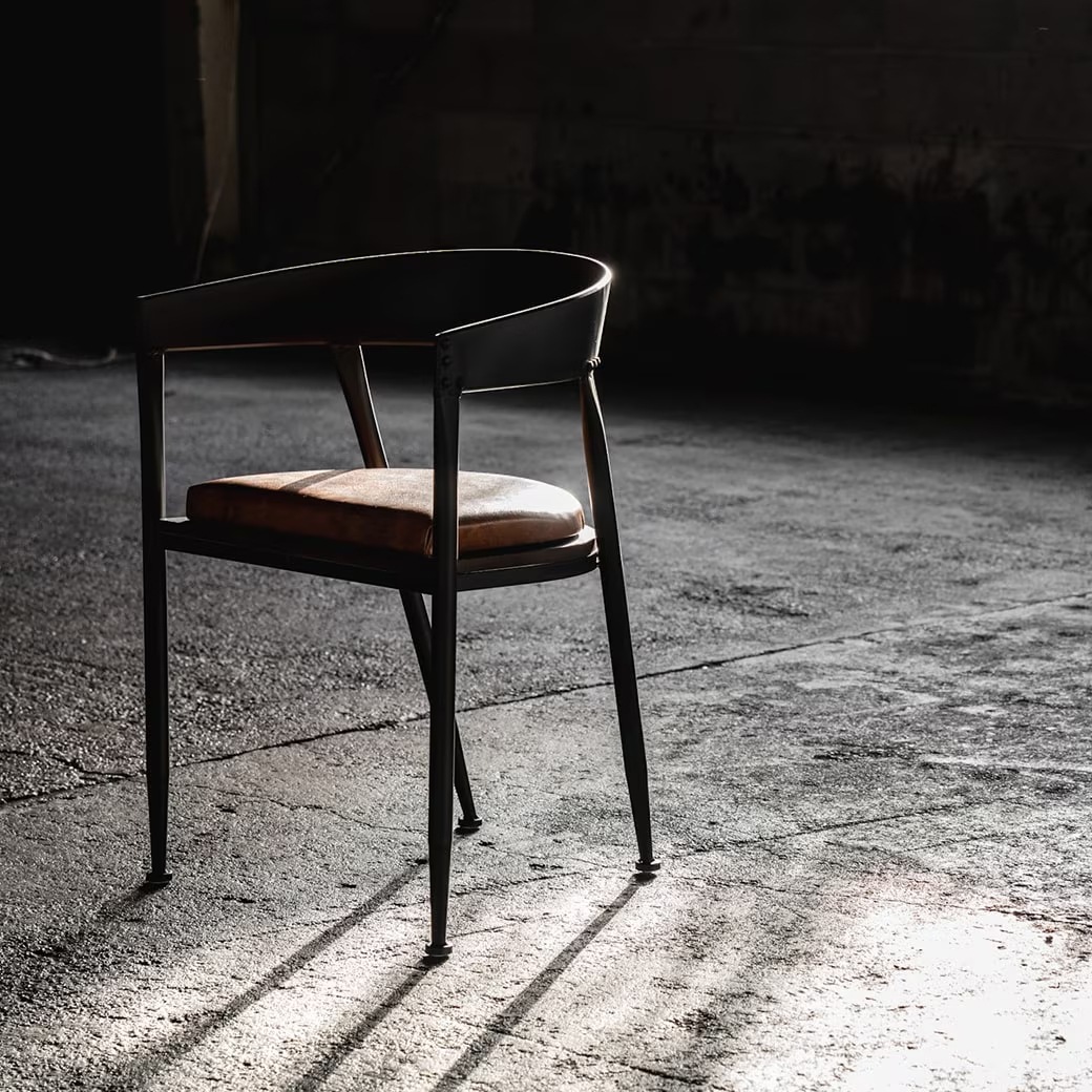 ダイニングチェア インテリア ダイニング リビング｜木 鉄 革 ヴィンテージ レトロ インダストリアル 男前 アンティーク チェア 椅子｜ヴィンテージ ウッド アイアン レザー チェア