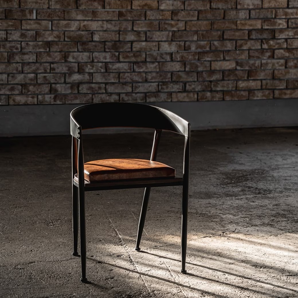 ダイニングチェア インテリア ダイニング リビング｜木 鉄 革 ヴィンテージ レトロ インダストリアル 男前 アンティーク チェア 椅子｜ヴィンテージ ウッド アイアン レザー チェア