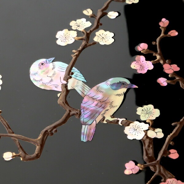 硯箱 螺鈿（らでん） 梅に樫鳥5.5寸 | 文具,硯箱 | がらんどう