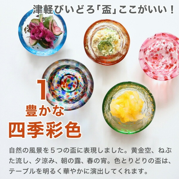 津軽びいどろ 五様ミニグラスセット 石塚硝子 | メーカー別,あ行