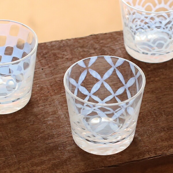 そば猪口 つなぎ格子 大正浪漫硝子 廣田硝子