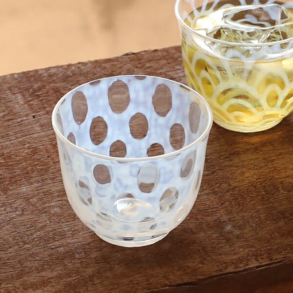 冷茶 水玉 大正浪漫硝子 廣田硝子