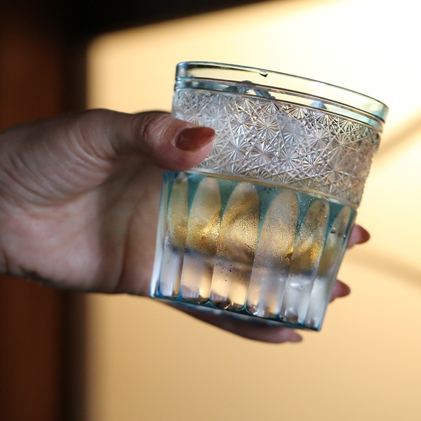 門脇硝子 ロックグラス ガランドウ 水色