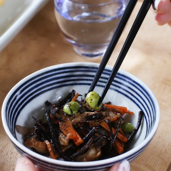 江戸木箸 青黒檀 利久箸 七角 中 大黒屋