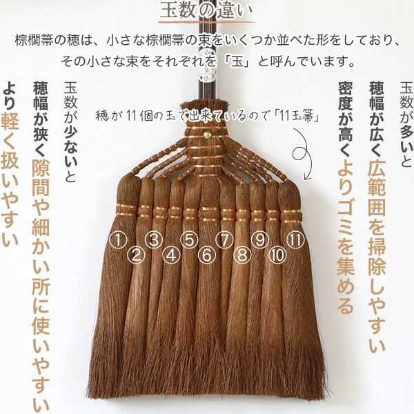 棕櫚箒(しゅろほうき) 2種の箒&束子セット小(3点) 山本勝之助商店