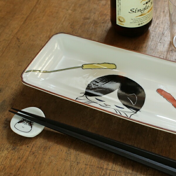 クタニシール ネコ・ジェラシー長皿 はちわれ