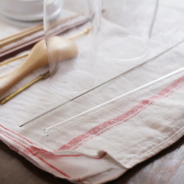 廣田硝子 ガラスストロー&ブラシセット