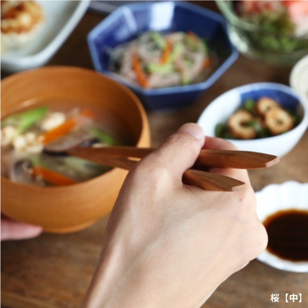 薗部産業 めいぼく箸 中 21cm 楓/桜/楢